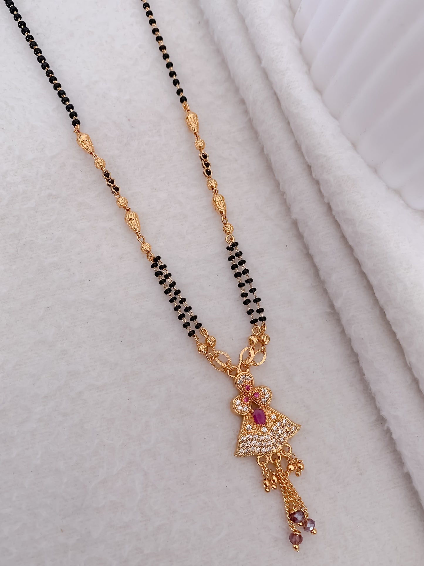 Buy 1 Get 1 Free - American Diamond High Gold Fancy Mangalsutra
