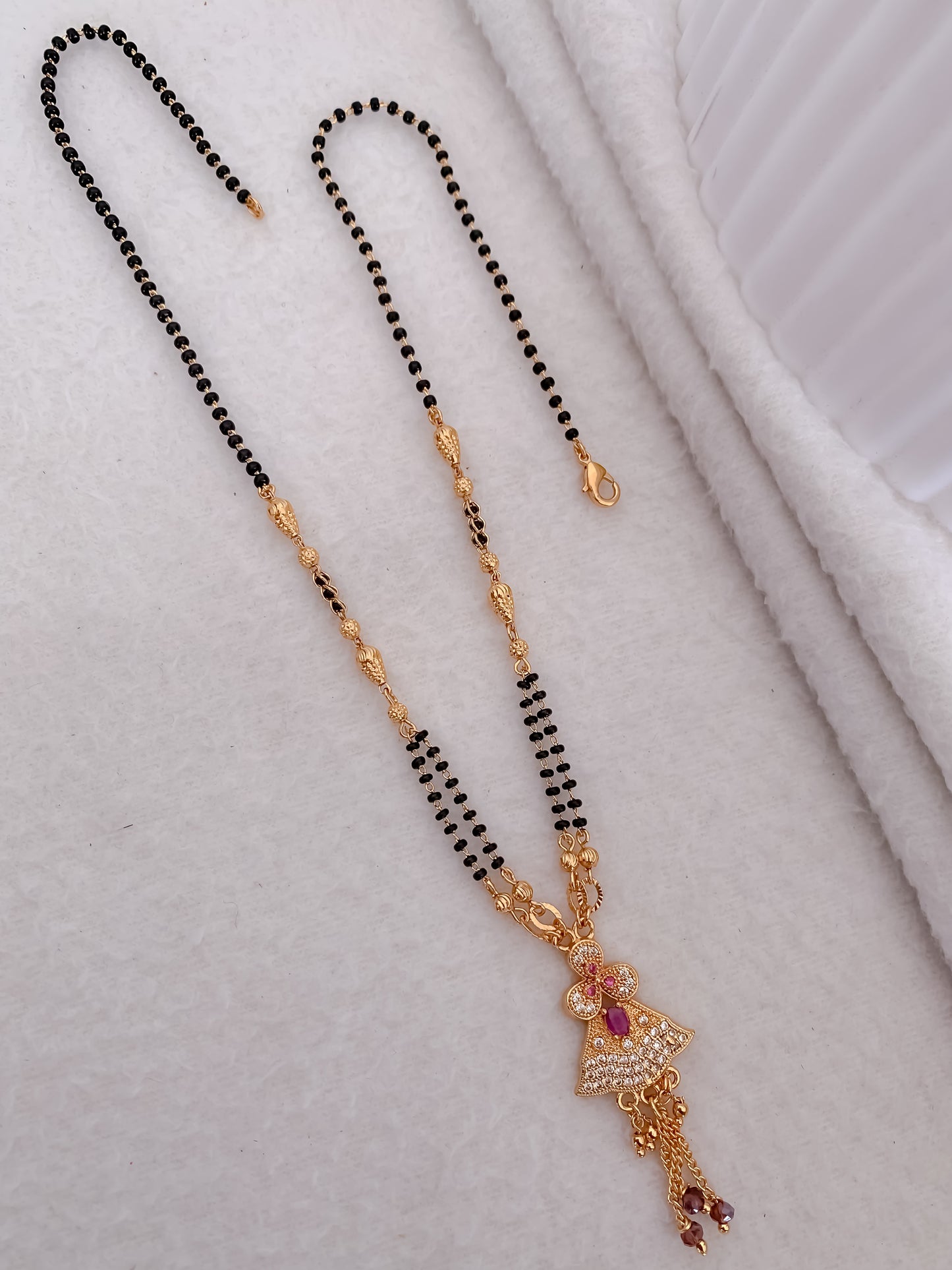 Buy 1 Get 1 Free - American Diamond High Gold Fancy Mangalsutra
