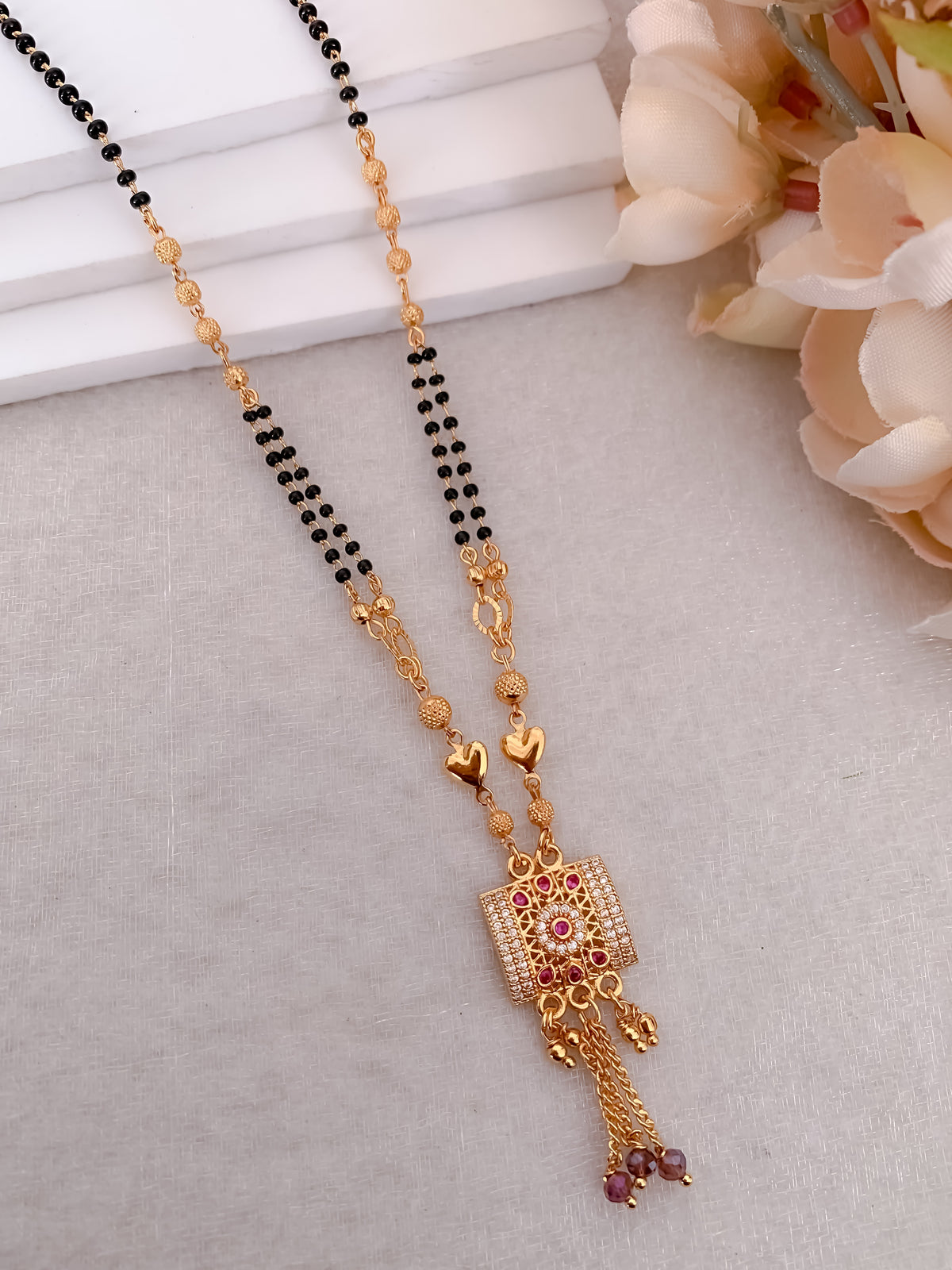Buy 1 Get 1 Free -Royal Square Charm Mangalsutra - Mangalsutra - Belleza Jewels