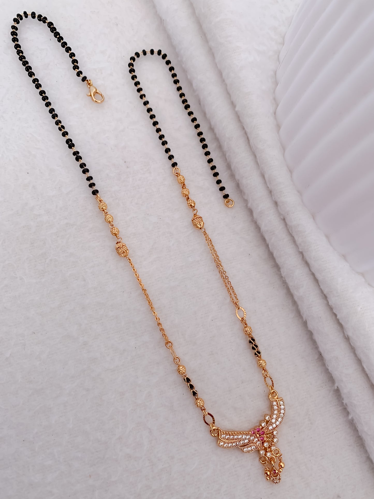 Buy 1 Get 1 Free - American Diamond Gold Plated Fancy Mangalsutra