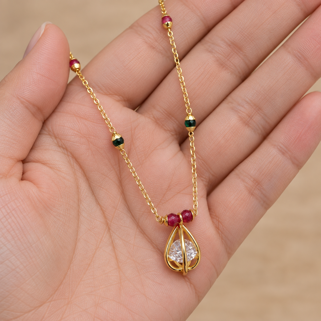 3387 pendant resting on a palm