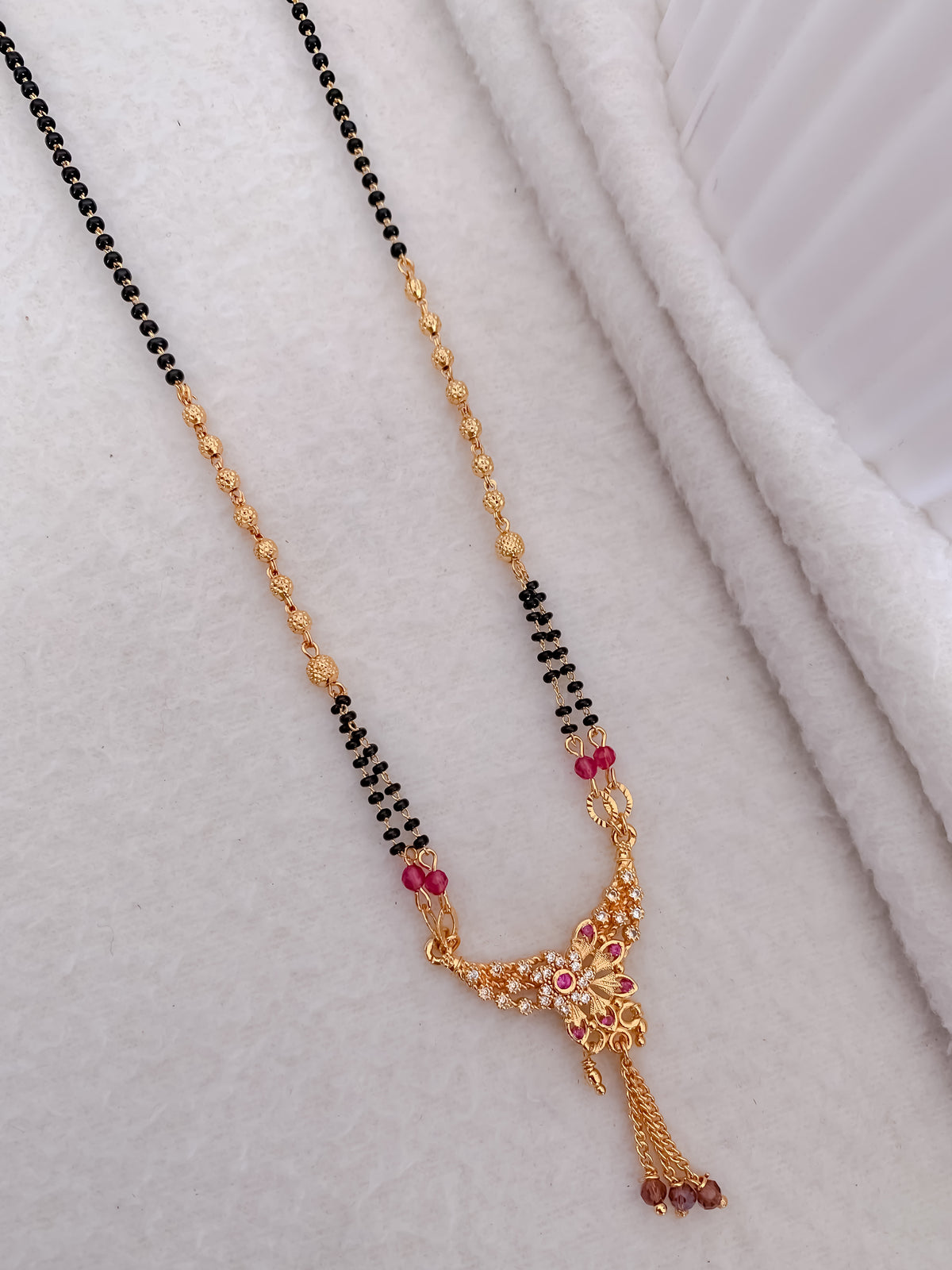 Buy 1 Get 1 Free - American Diamond High Gold Fancy Mangalsutra - Mangalsutra - Belleza Jewels
