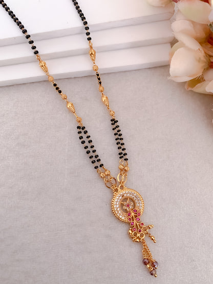 Buy 1 Get 1 Free - American Diamond High Gold Fancy Mangalsutra