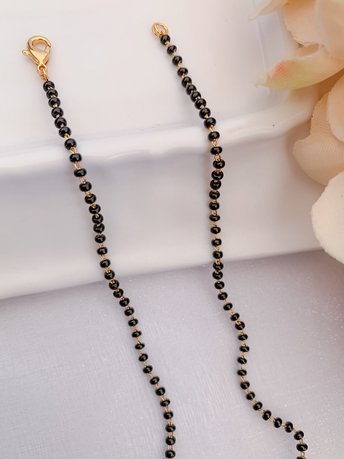 Buy 1 Get 1 Free -Ruby Square Drop Layered Mangalsutra - Mangalsutra - Belleza Jewels