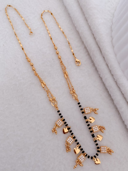 Buy 1 Get 1 Free - American Diamond High Gold Plated Hanging Mangalsutra