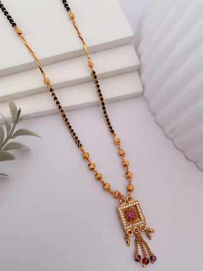 Buy 1 Get 1 Free - American Diamond High Gold Plated Fancy Mangalsutra