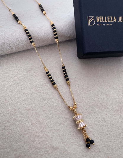 Buy 1 Get 1 Free American Diamond High Gold Plated Fancy Delicate Mangalsutra - Mangalsutra - Belleza Jewels