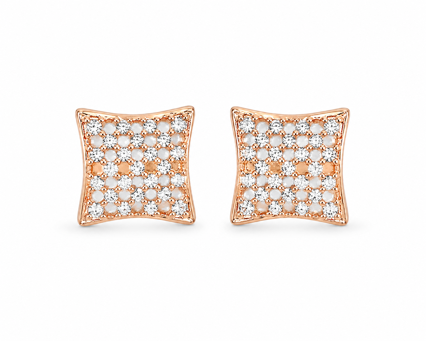 American Diamond Rose Gold Plated Fancy Delicate Earrings