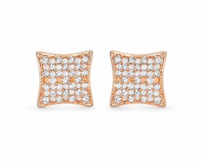 American Diamond Rose Gold Plated Fancy Delicate Earrings
