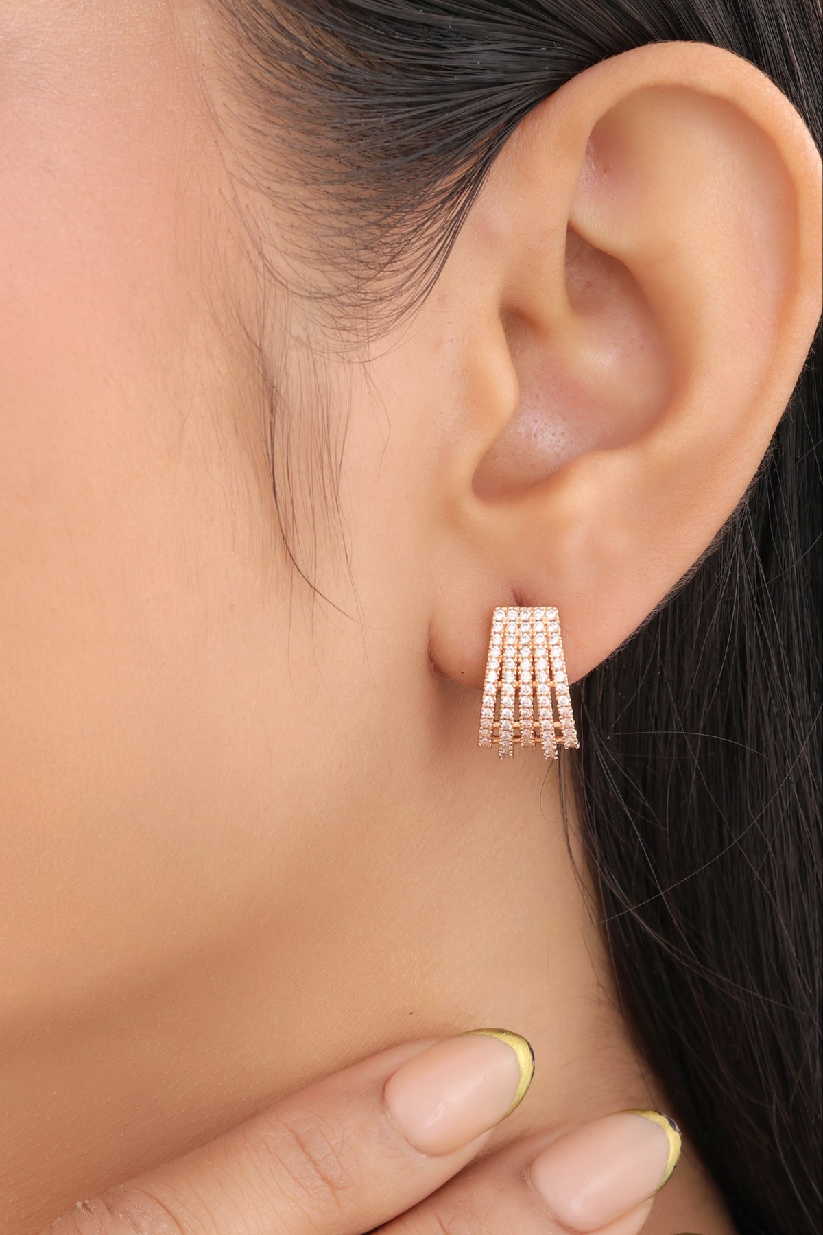 Buy 1 Get 1 Free - Cascading Multi-Layer AD Earrings - Earrings - Belleza Jewels