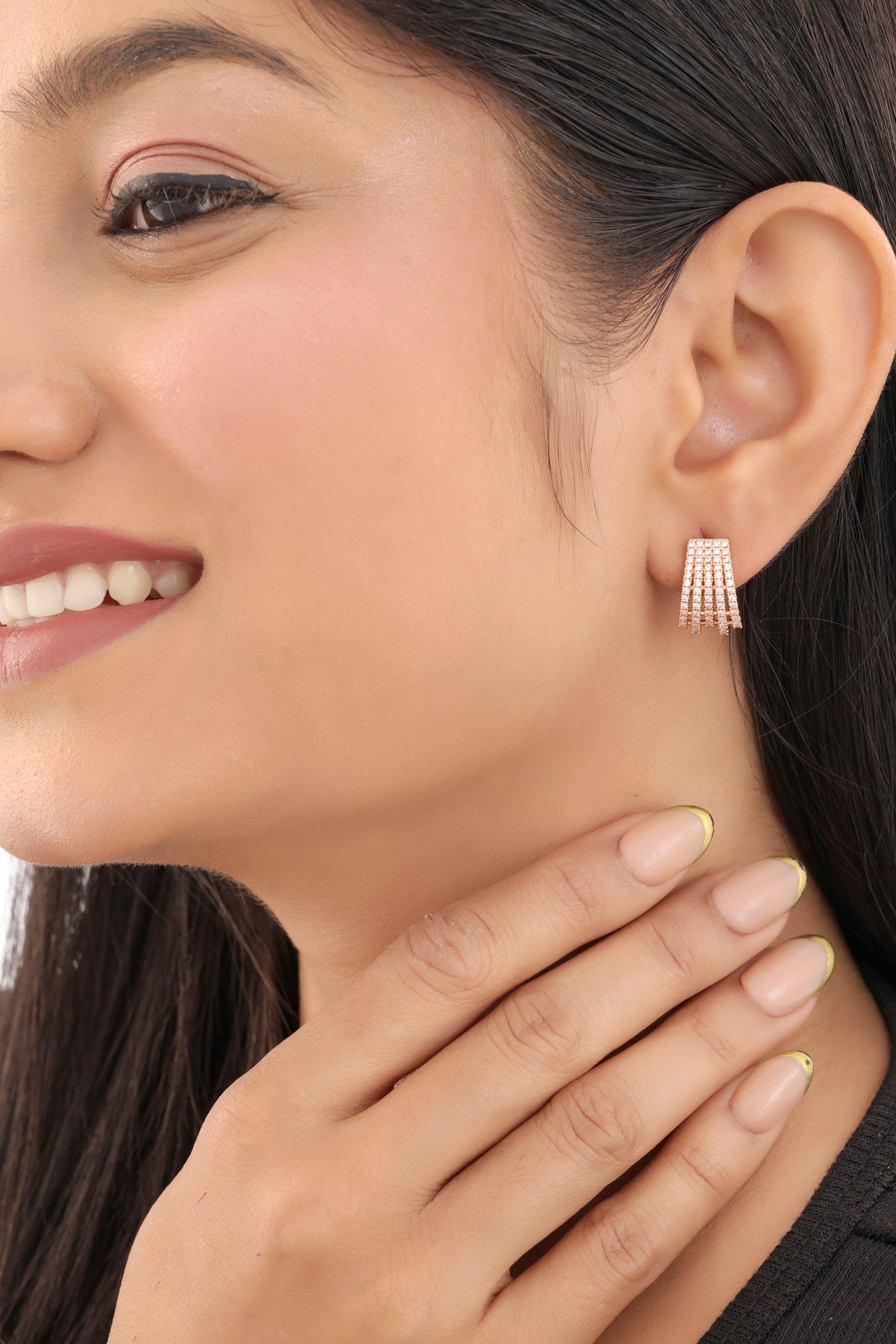Buy 1 Get 1 Free - Cascading Multi-Layer AD Earrings - Earrings - Belleza Jewels