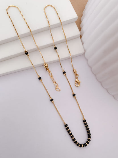 Buy 1 Get 1 Free - Curved Bead Chain Mangalsutra