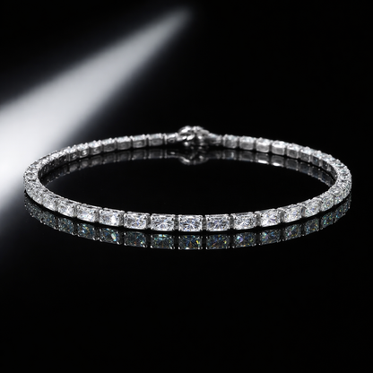 Baguette Cut Tennis Bracelet - Bracelet - Belleza Jewels