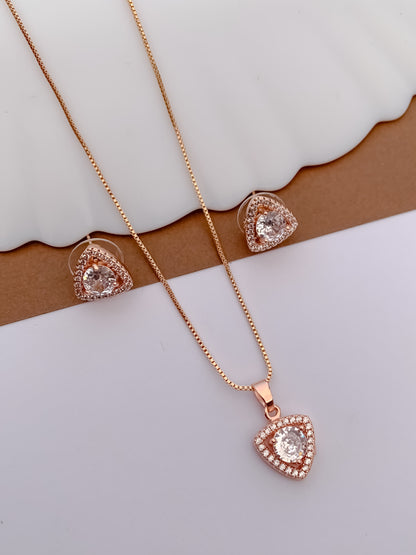 Trinity Triangle Pendant Necklace