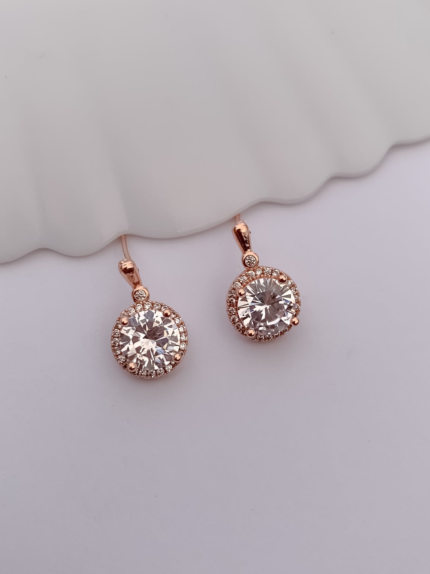 Round Halo CZ Pendant Necklace