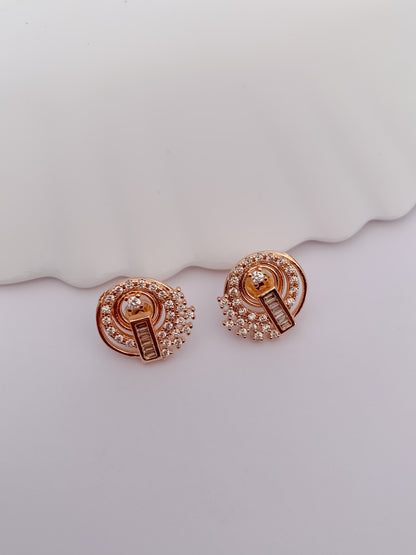 Layered Circle CZ Pendant Necklace