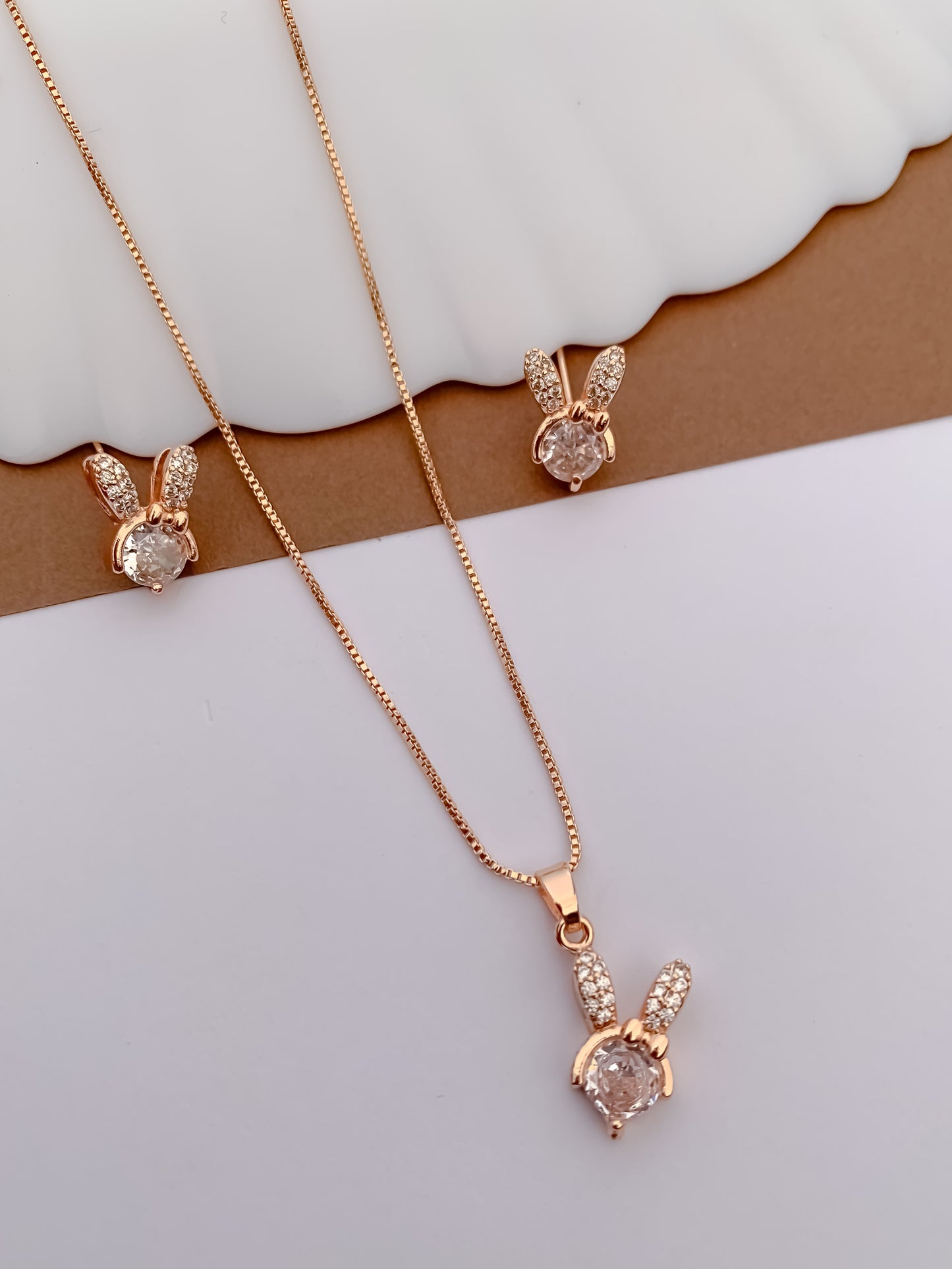 Leaf CZ Pendant Necklace