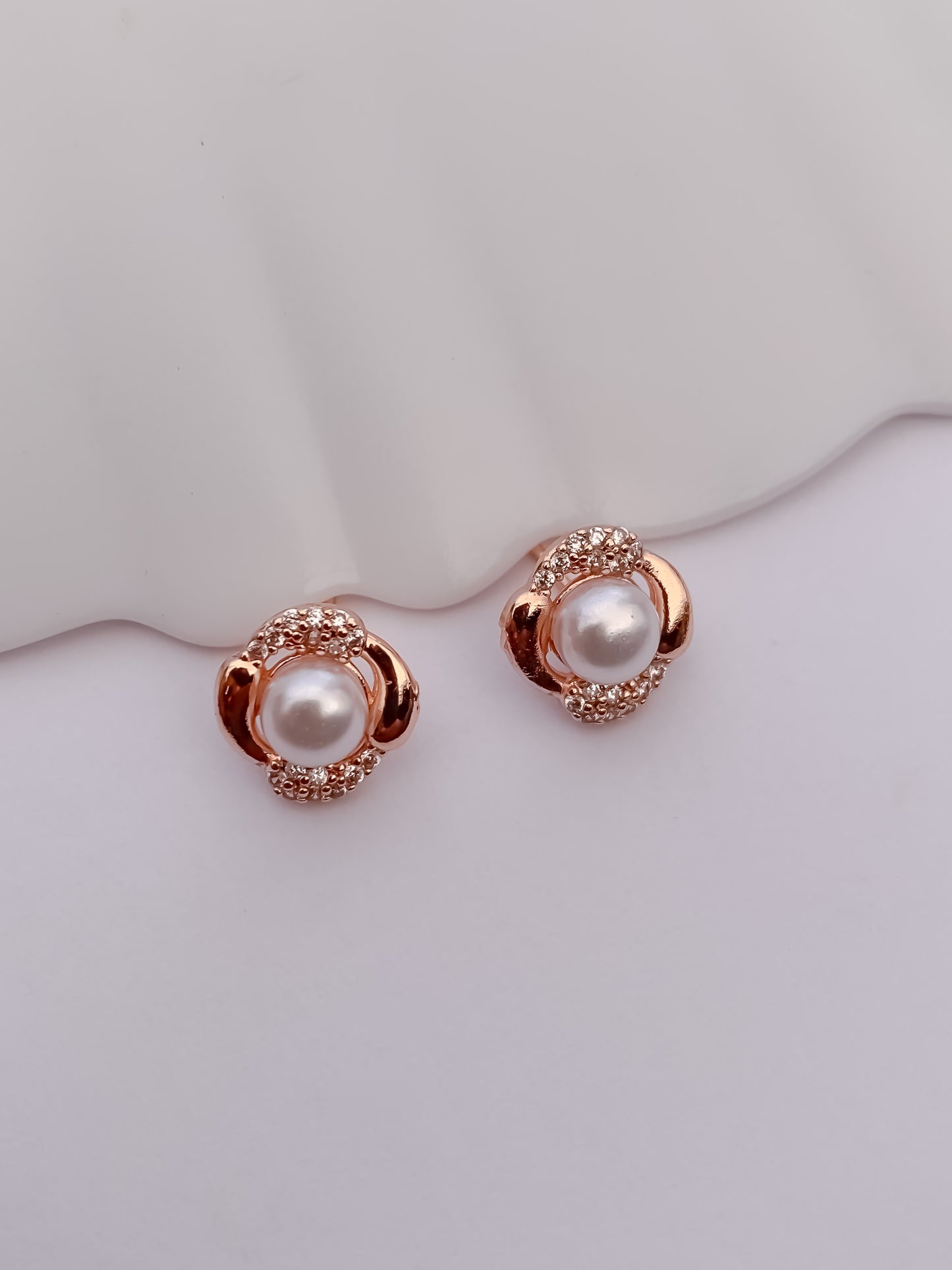 Petite Pearl Halo CZ Pendant Necklace