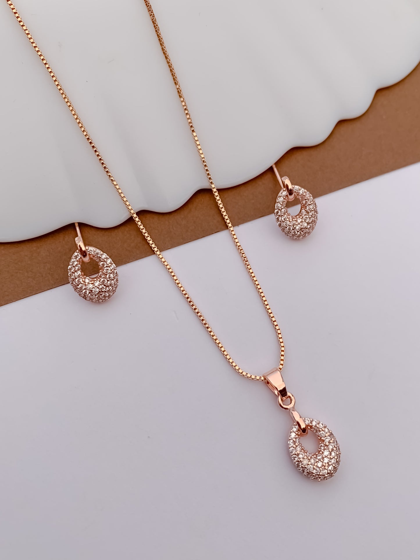 Teardrop CZ Pendant Necklace