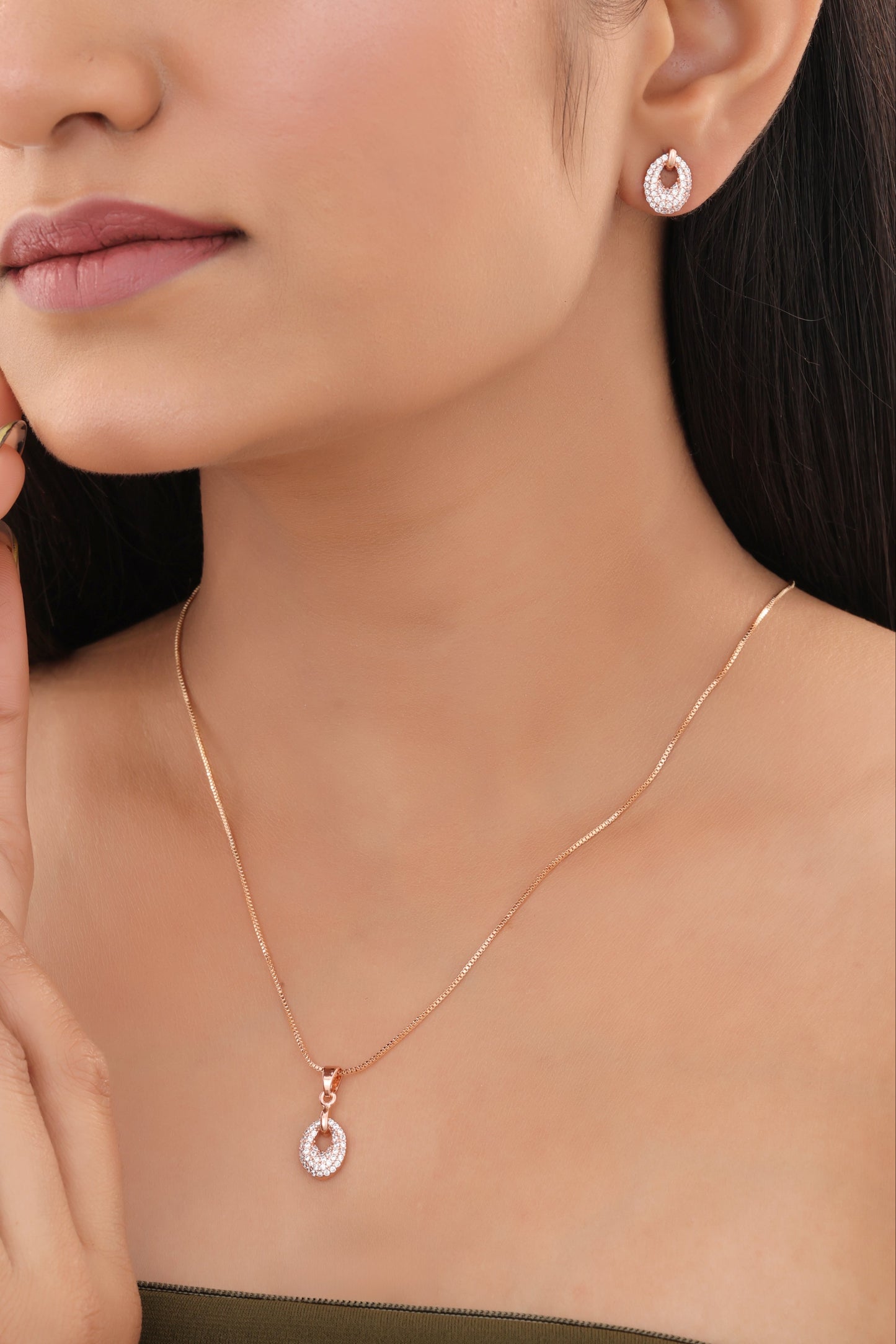 Teardrop CZ Pendant Necklace