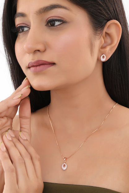 Teardrop CZ Pendant Necklace