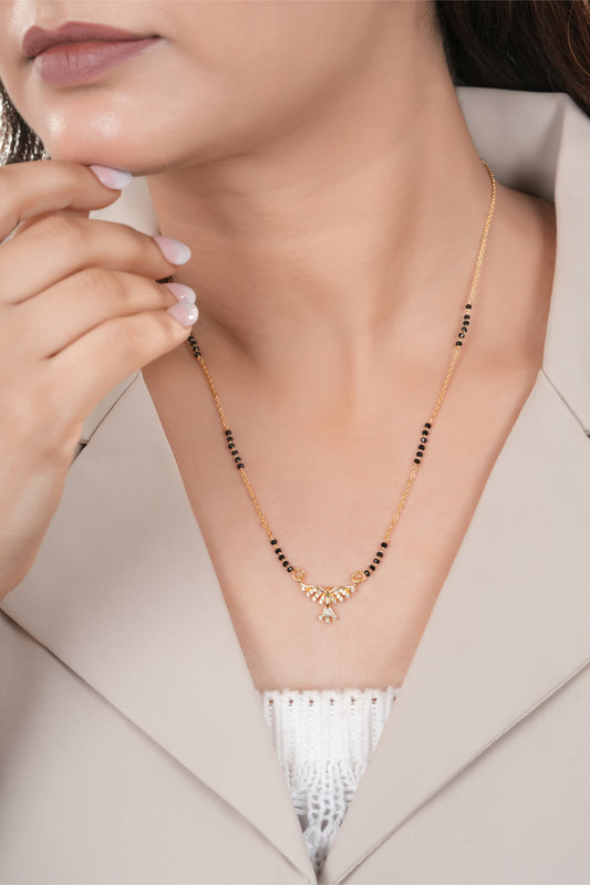 Buy 1 Get 1 Free - Golden Wings Diamond Mangalsutra