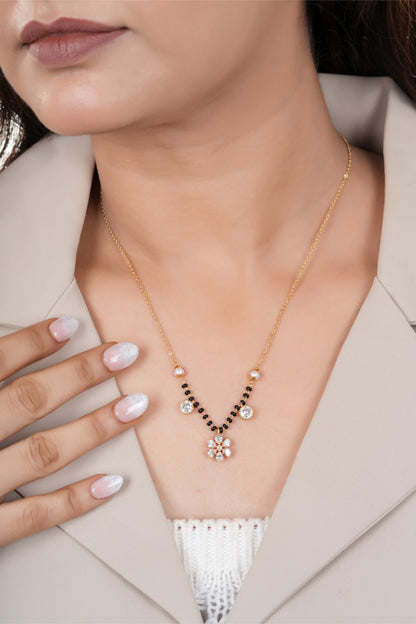 Buy 1 Get 1 Free - Golden Blossom Charm Mangalsutra