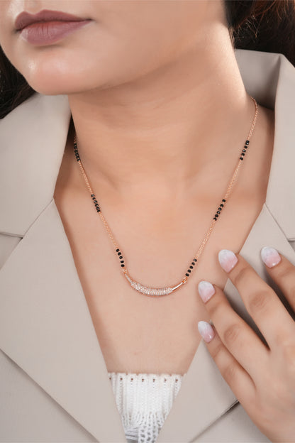 Buy 1 Get 1 Free -Rose Curve Sparkle Mangalsutra