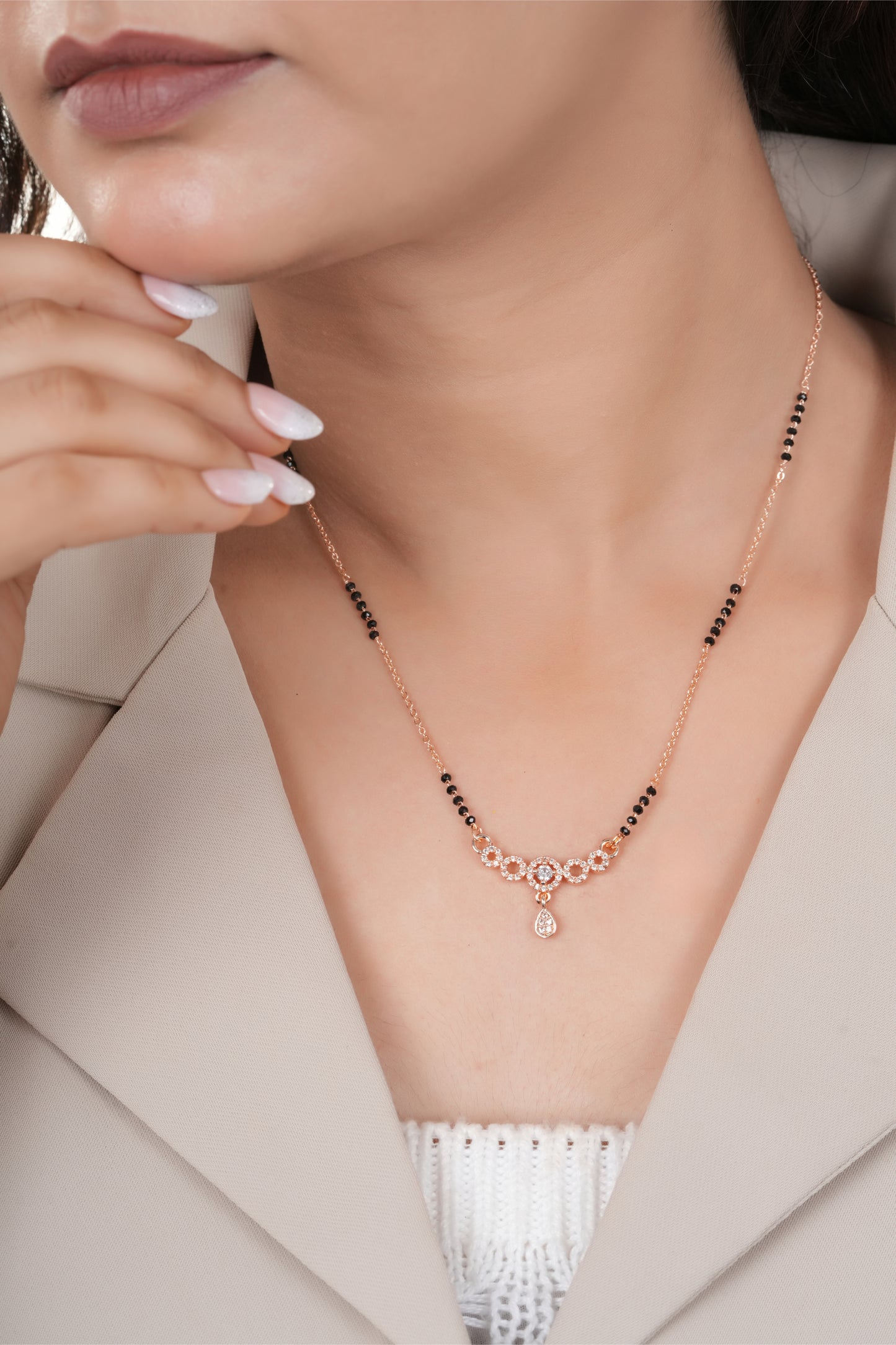 Buy 1 Get 1 Free -Golden Orbit Drop Mangalsutra