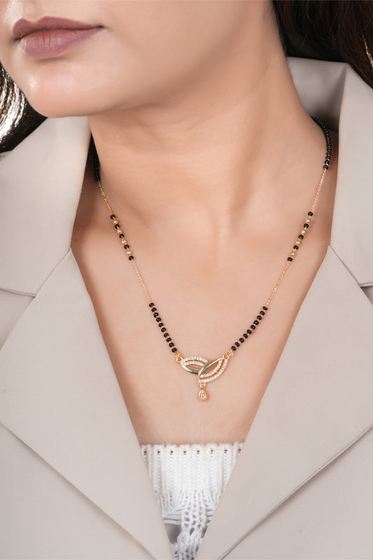 Golden Leaf Drop Mangalsutra
