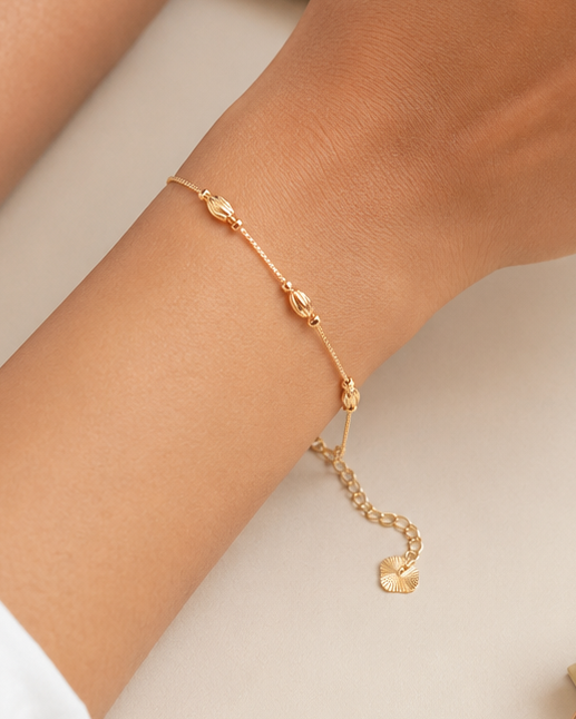 Golden Tulip Charm Bracelet