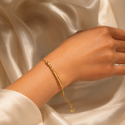 Golden Faceted Bead Bracelet