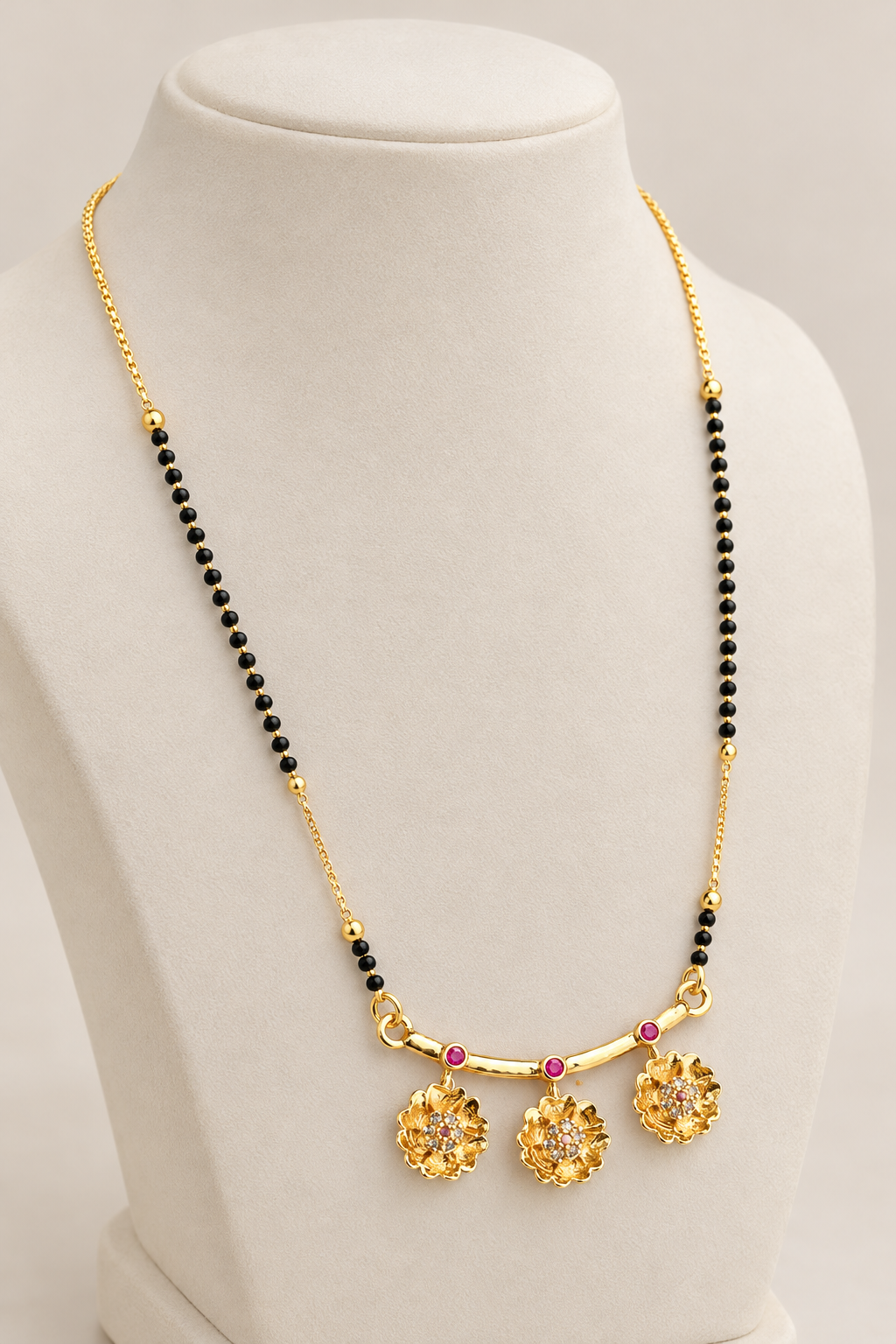 3676 mangalsutra angled studio view