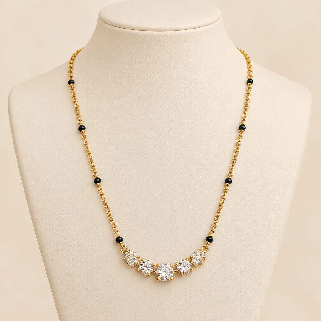 3708 on a cream jewellery bust