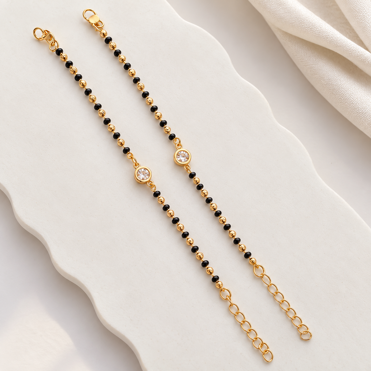 High Gold Crystal Najariya Bracelet