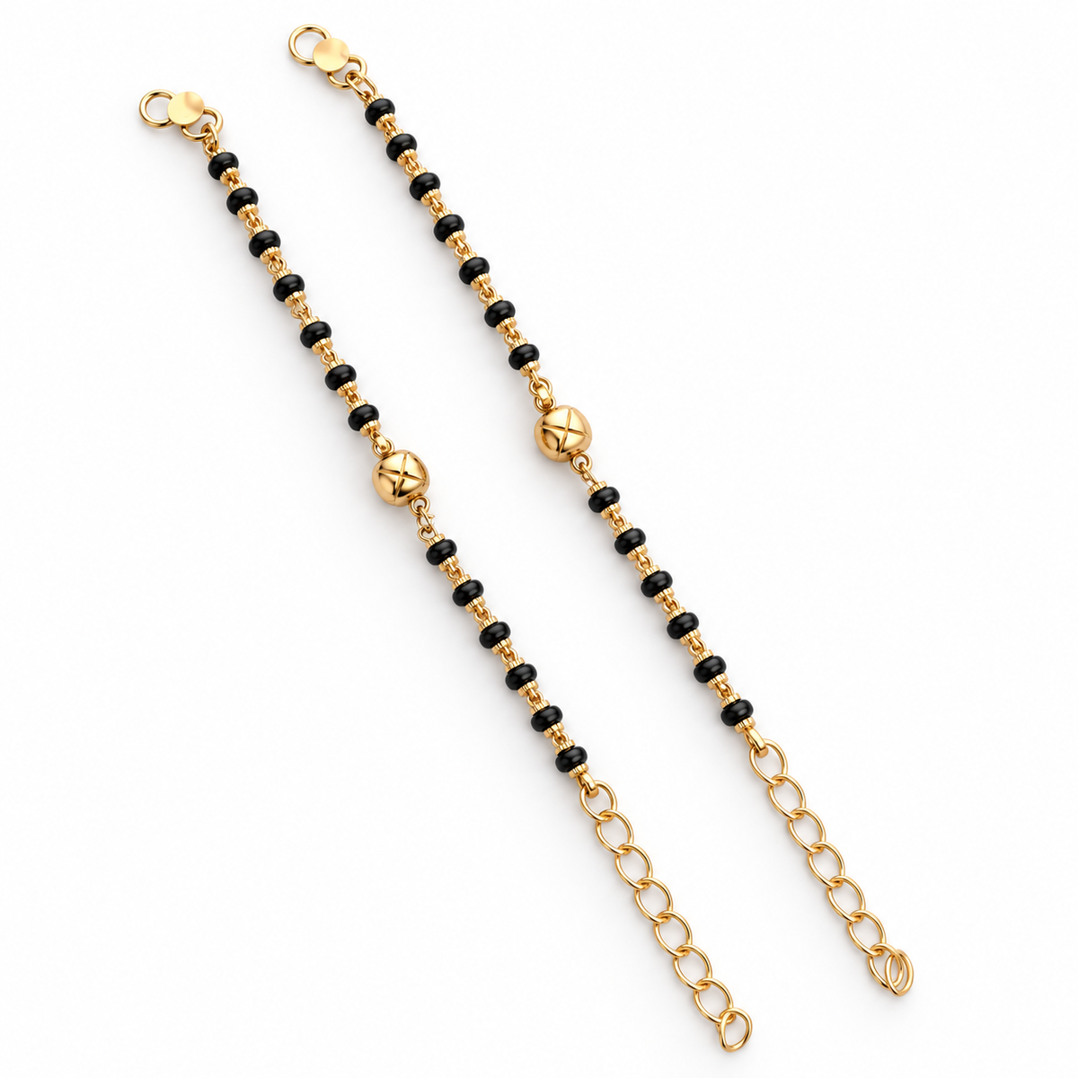 High Gold Crystal Elegant Black Beads