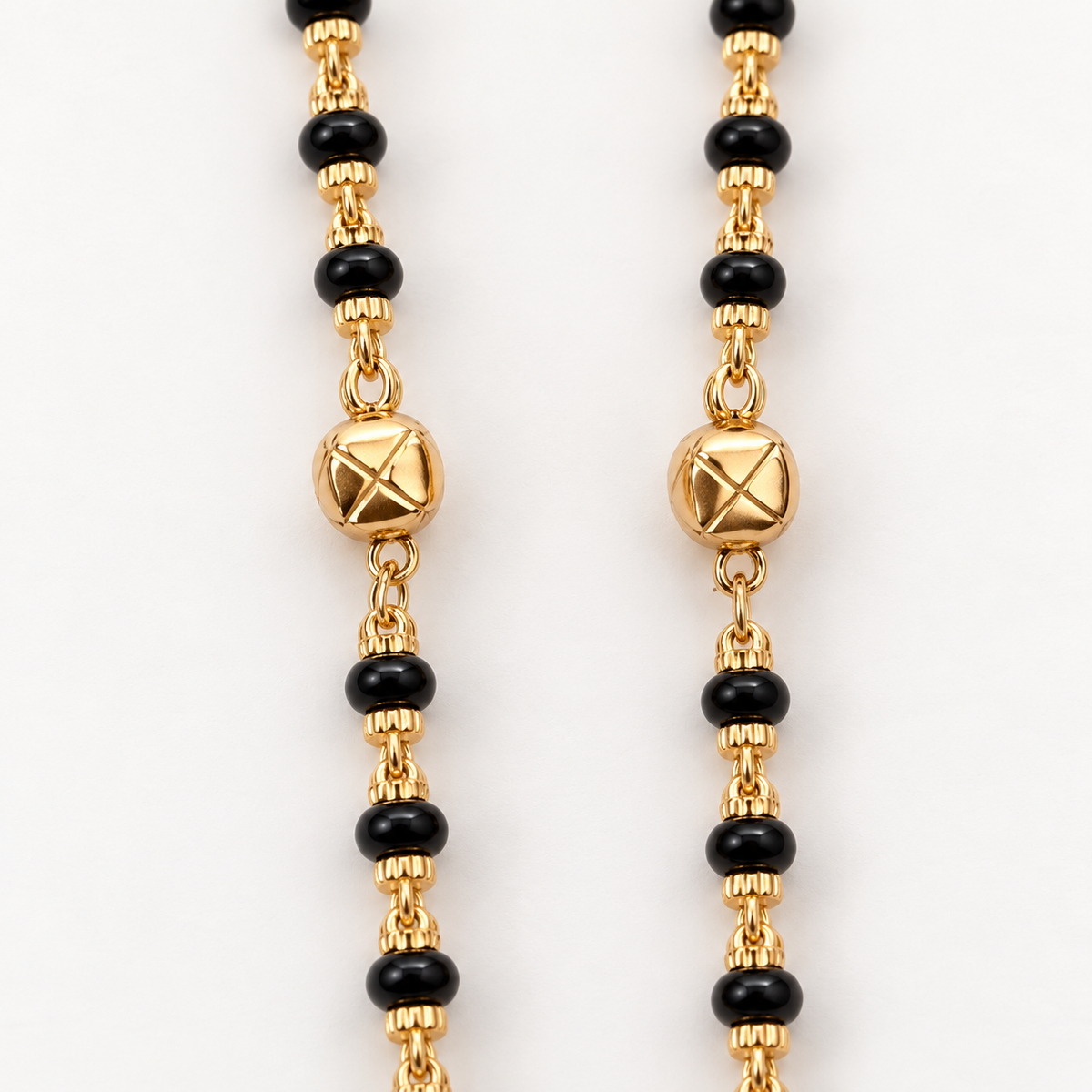 High Gold Crystal Elegant Black Beads