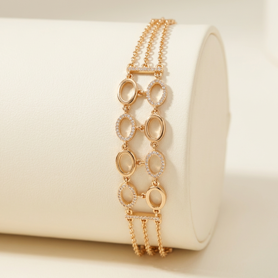 3712 bracelet on a curved ivory display