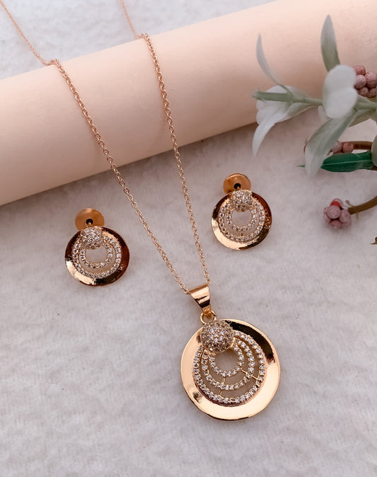 Regal Radiance: The American Diamond Royal Pendant Set by Belezza Jewels Belleza Jewels