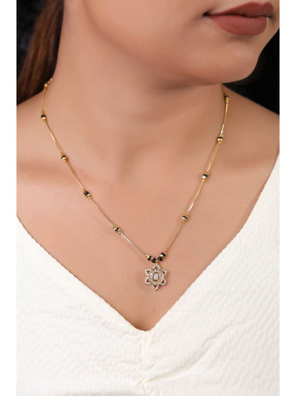 Buy 1 Get 1 Free - American Diamond High Gold Plated Delicate Mangalsutra