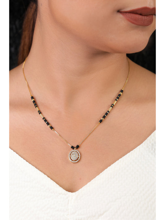 BUY 1 GET 1 FREE- American Diamond High Gold Plated Fancy Mangalsutra