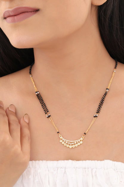 Buy 1 Get 1 Free -  Classic CZ Curve Drop Mangalsutra