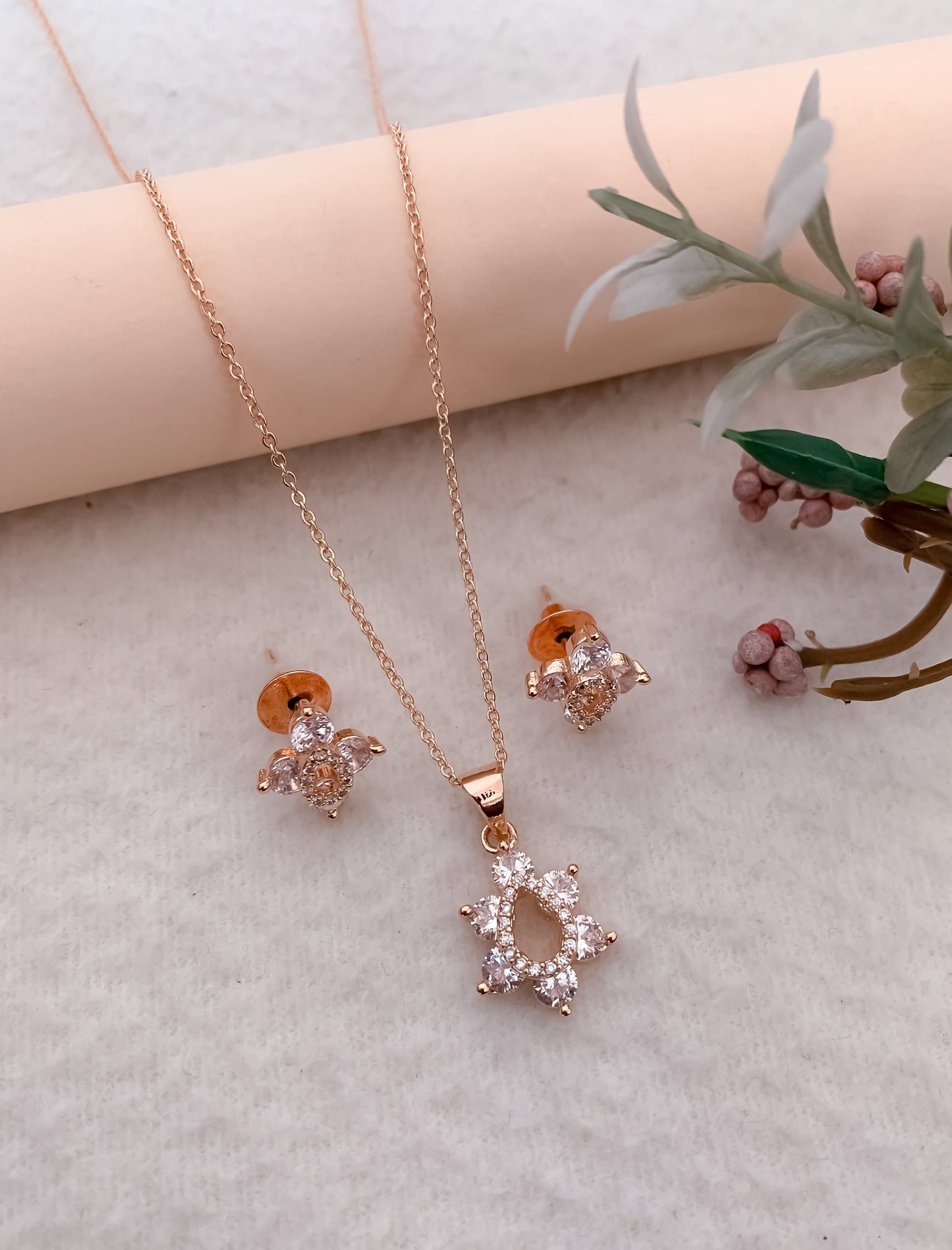 Regal Radiance: The American Diamond Royal Pendant Set by Belezza Jewels Belleza Jewels