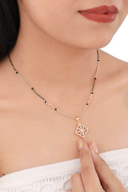 BUY 1 GET 1 FREE - American Diamond Gold Plated Fancy Mangalsutra