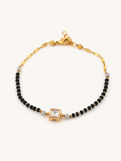 Fancy High Gold Plated Square Shape Hand Mangalsutra