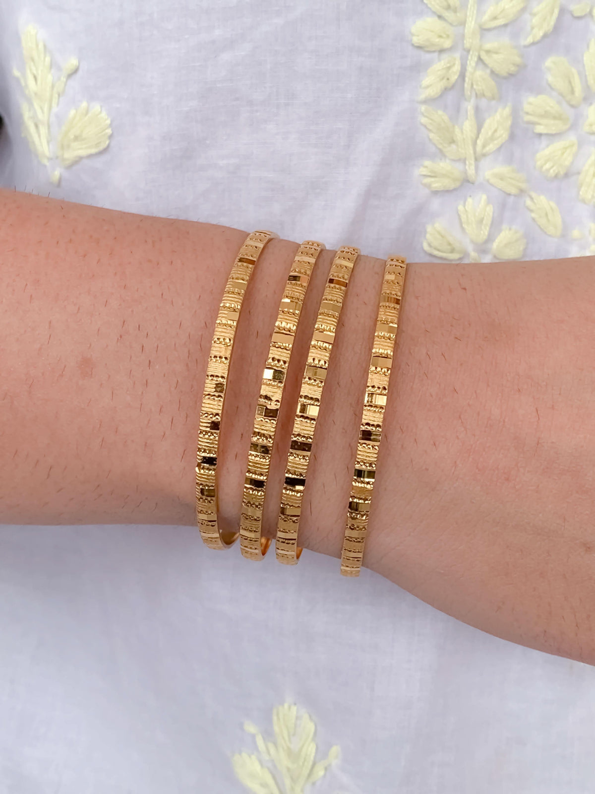 Buy 1 Get 1 Free - Anaya Bangles ( set of 4 ) - Bangles - Belleza Jewels