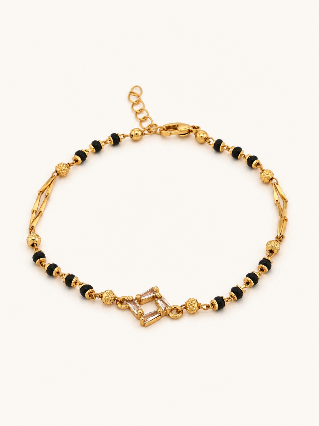 American Diamond Gold Plated Delicate Fancy Hand Mangalsutra