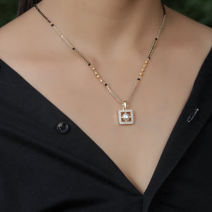BUY 1 GET 1 FREE American Diamond Rose Gold Fancy Delicate Mangalsutra - Mangalsutra -  Mangalsutra