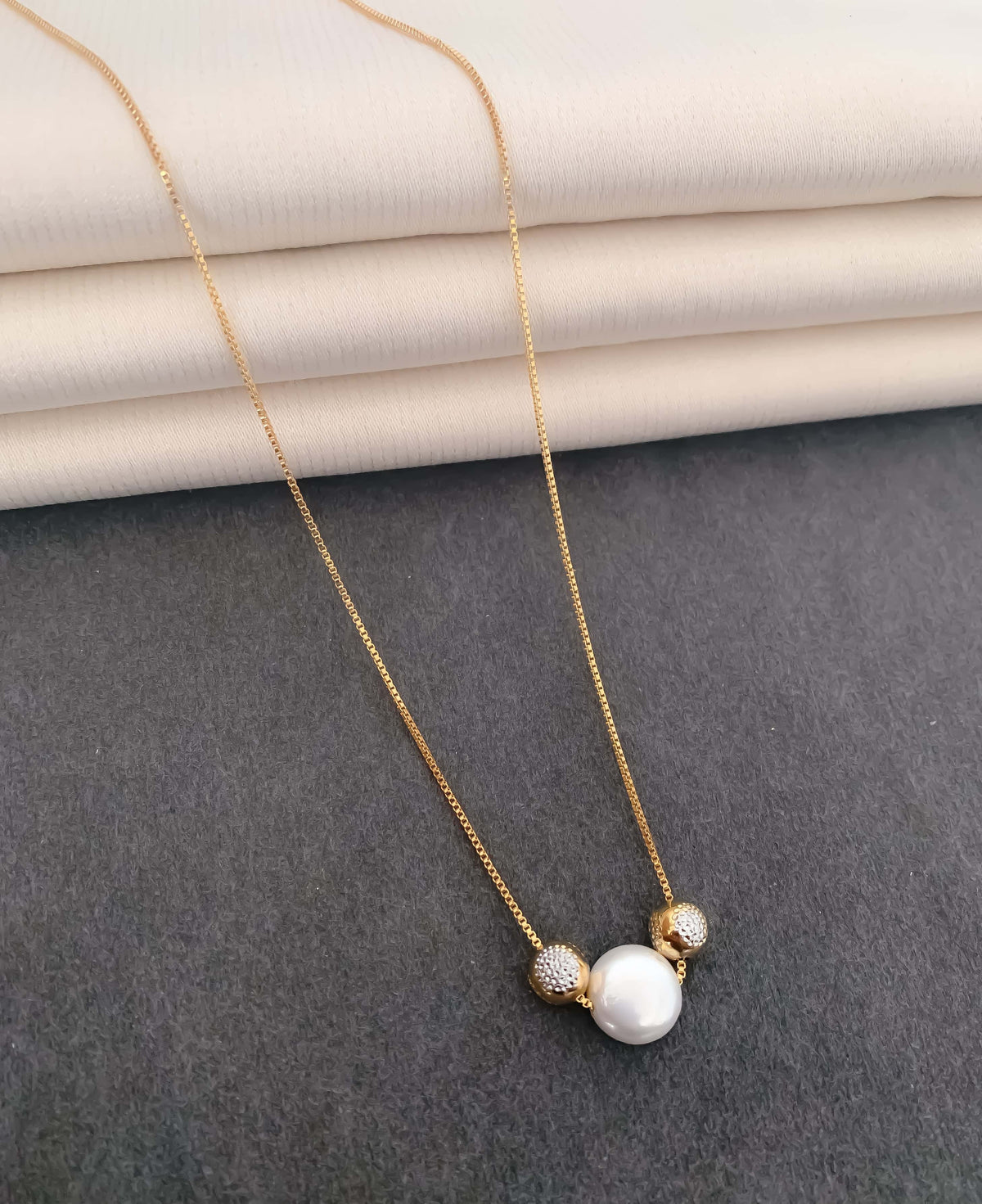 Tu-Tone High Gold Fancy Delicate chain - Chain Pendal - Belleza Jewels
