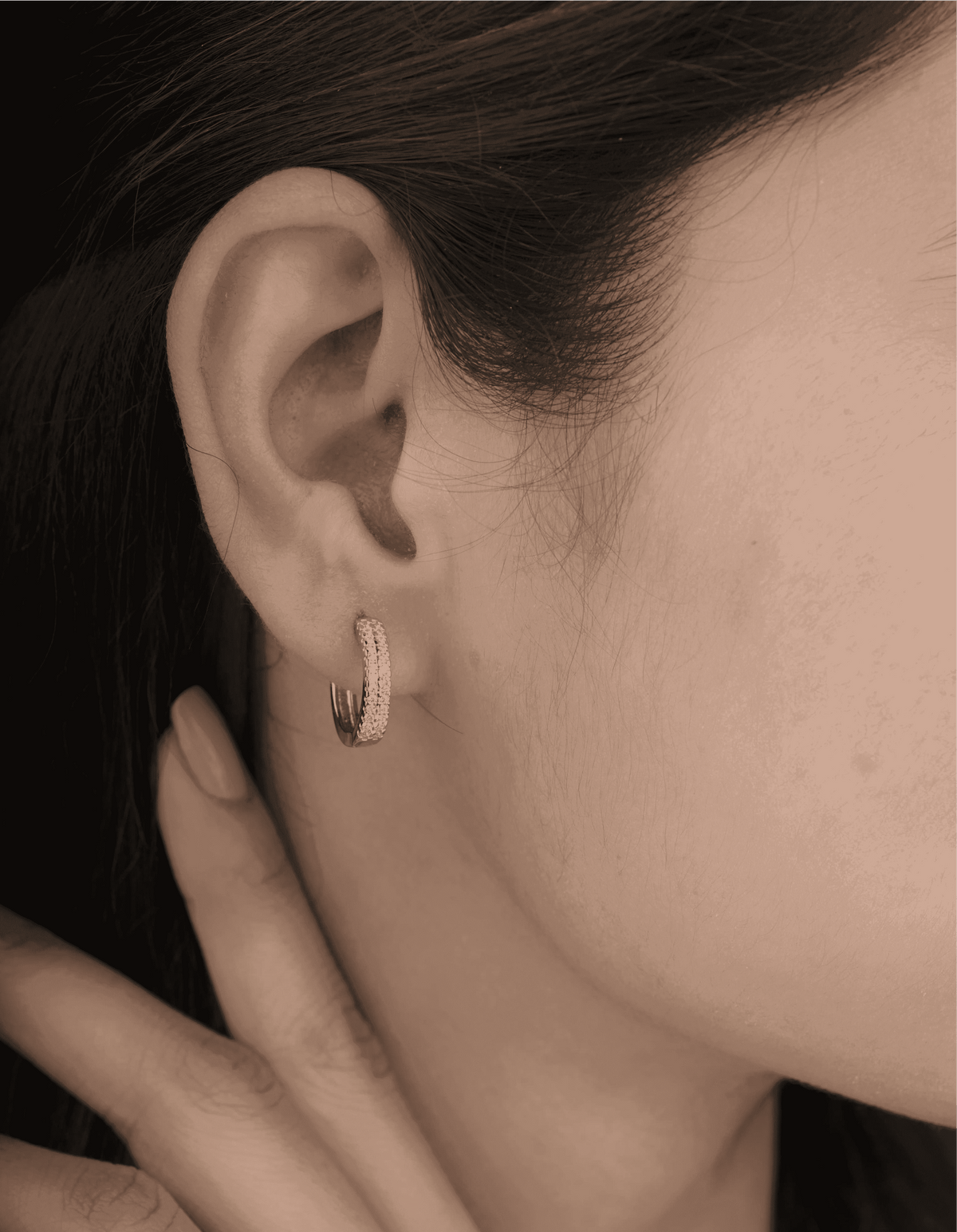 BUY 1 GET 1 FREE -American Diamond Rose Gold Fancy Delicate Bali Earring - BALI - Belleza Jewels
